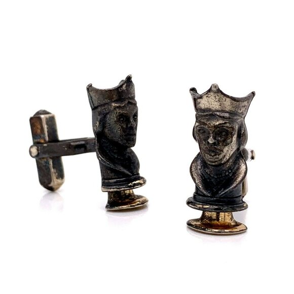 VTG Estate Swank Mens King‎ Royalty Cufflinks! 147 - Picture 1 of 3